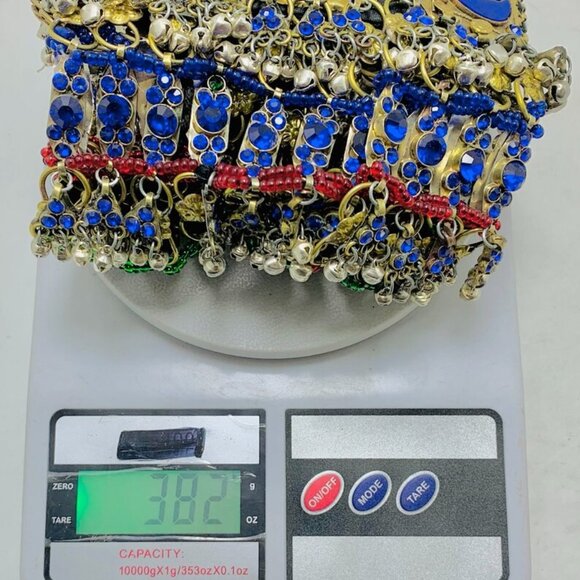 Multilayered Necklace, Gypsy Silver Kuchi Big Afghan Bib Necklace - Picture 5 of 9